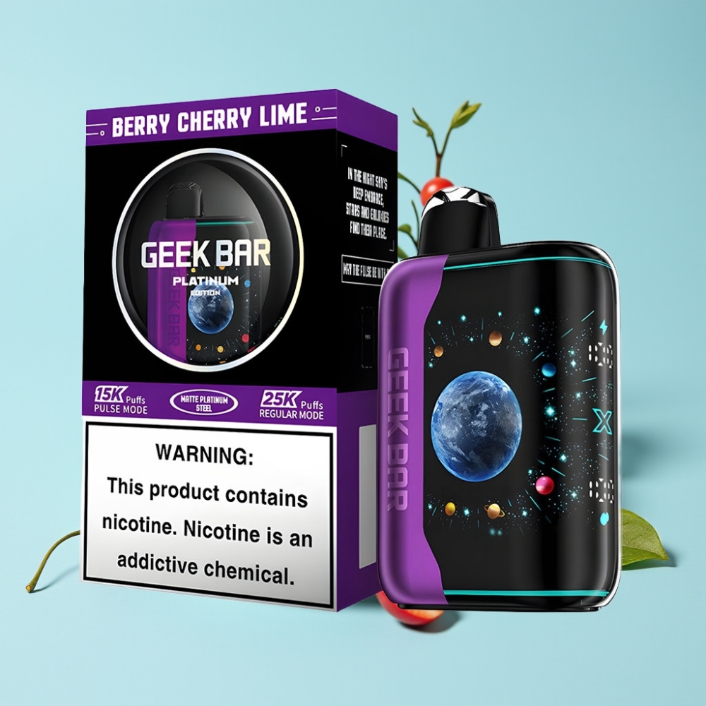 GEEK BAR Platinum Edition 25000 Puff Premium Matte Finish Marja-Kirsikka-Lime USB-C 20mL