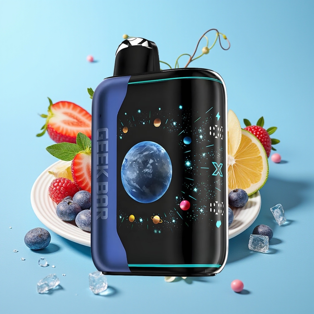 GEEK BAR Platinum Edition 25000 Puff Sininen Vadelma-Jää 20mL 2% nikotiinia USB-C