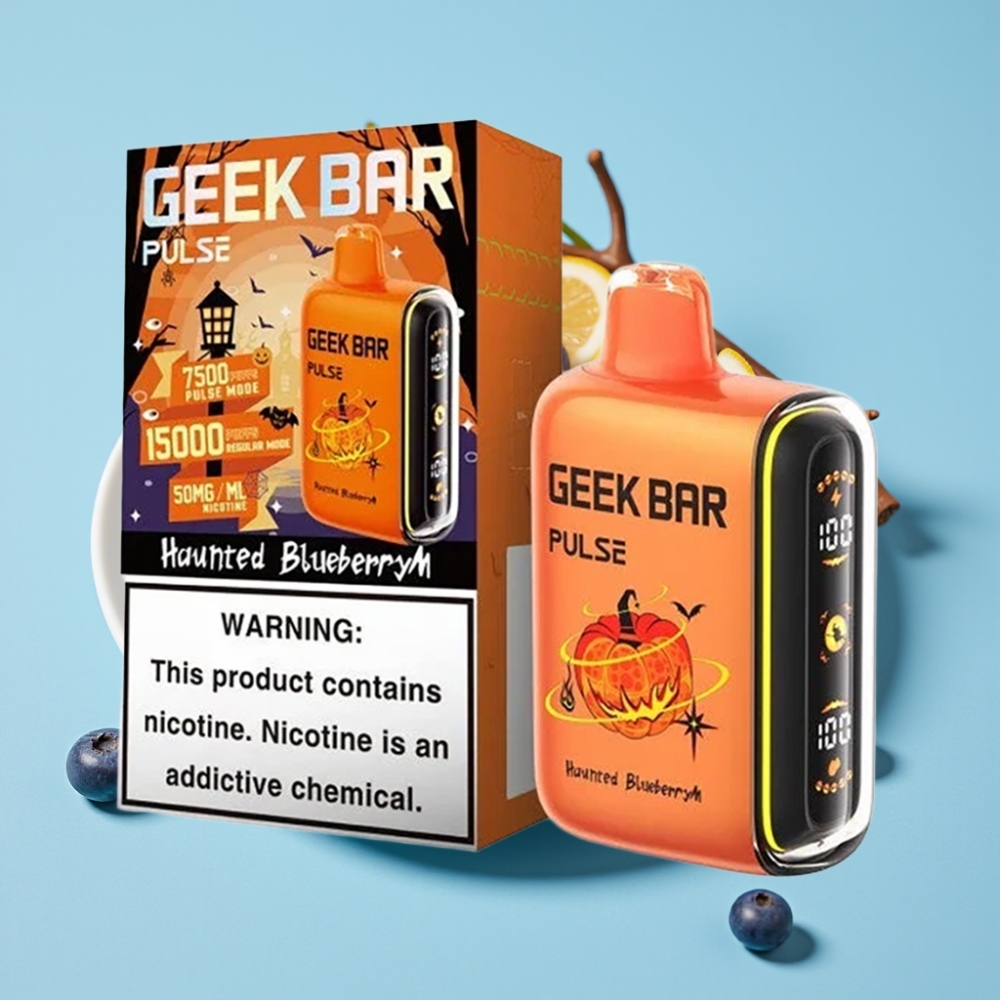Geek Bar Pulse 15000 Puffs 16ML 5% Nikotiini Säädettävä Ilmanvirtaus USB-C
