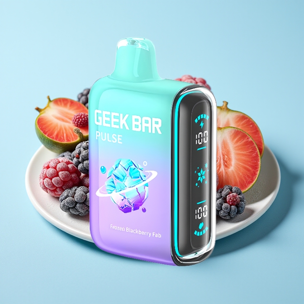 Geek Bar Pulse 15000 Puffs 16ML 5% Nikotiinia Jäätynyt Lähde Adjustable Airflow USB Type-C