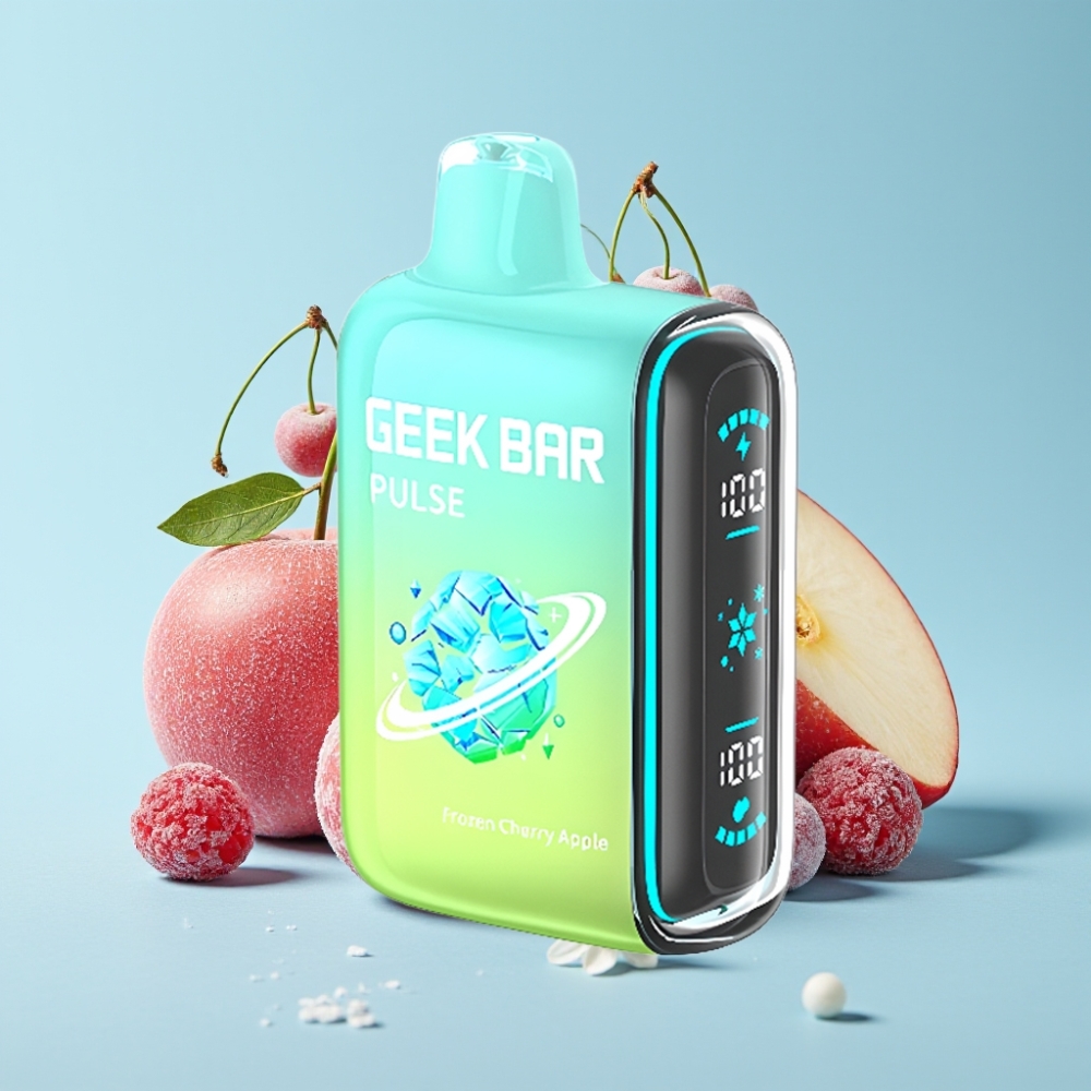 Geek Bar Pulse 15000 Puffs 16ML 5% Nikotiinia Jäätynyt Lähde Adjustable Airflow USB Type-C