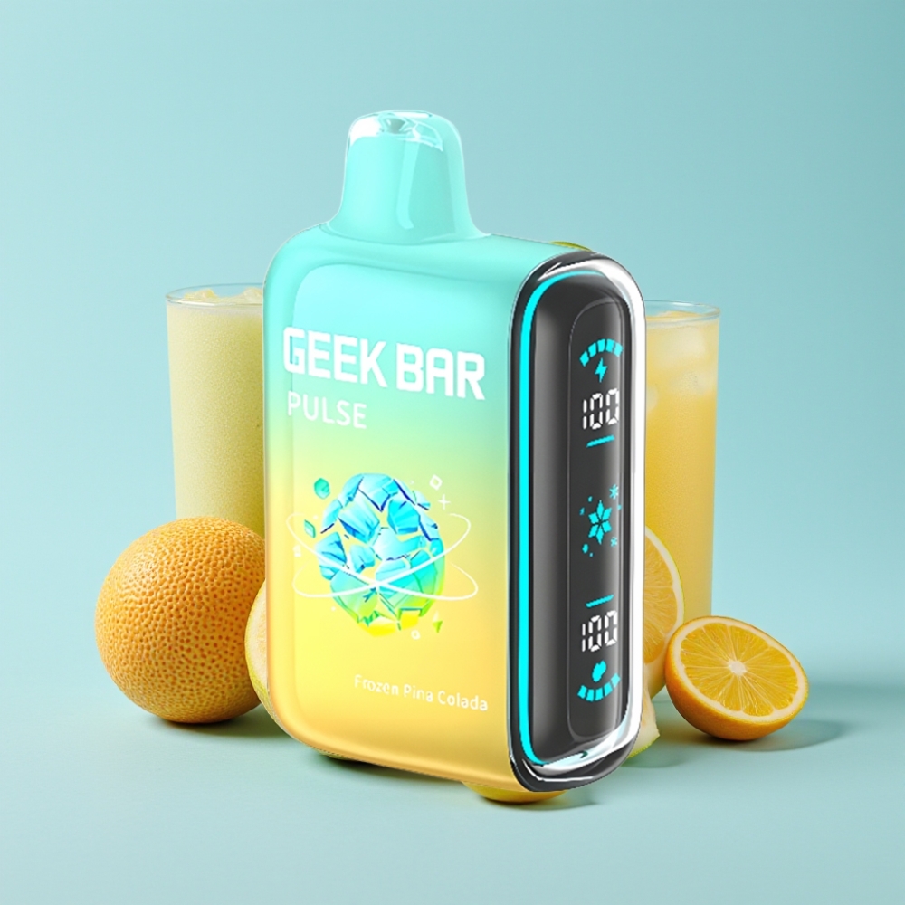 Geek Bar Pulse 15000 Puffs 16ML 5% Nikotiinia Jäätynyt Lähde Adjustable Airflow USB Type-C