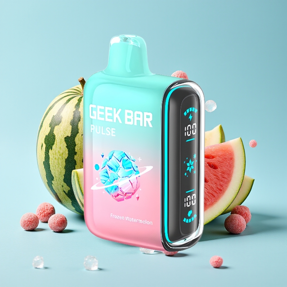 Geek Bar Pulse 15000 Puffs 16ML 5% Nikotiinia Jäätynyt Lähde Adjustable Airflow USB Type-C