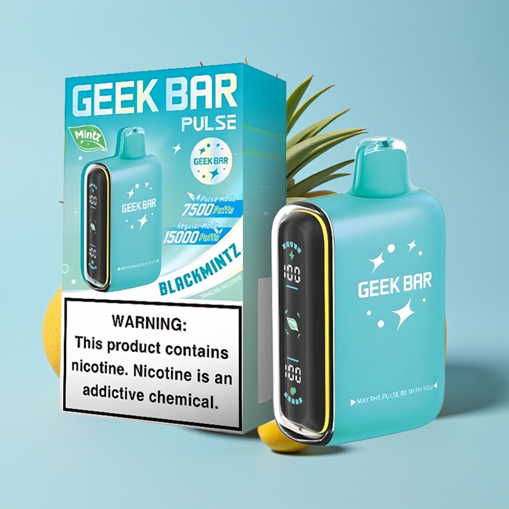 Geek Bar Pulse 15000 Puffs 16ML 5% Nikotiinia Säädettävä Ilmanvirtaus Minttumaku