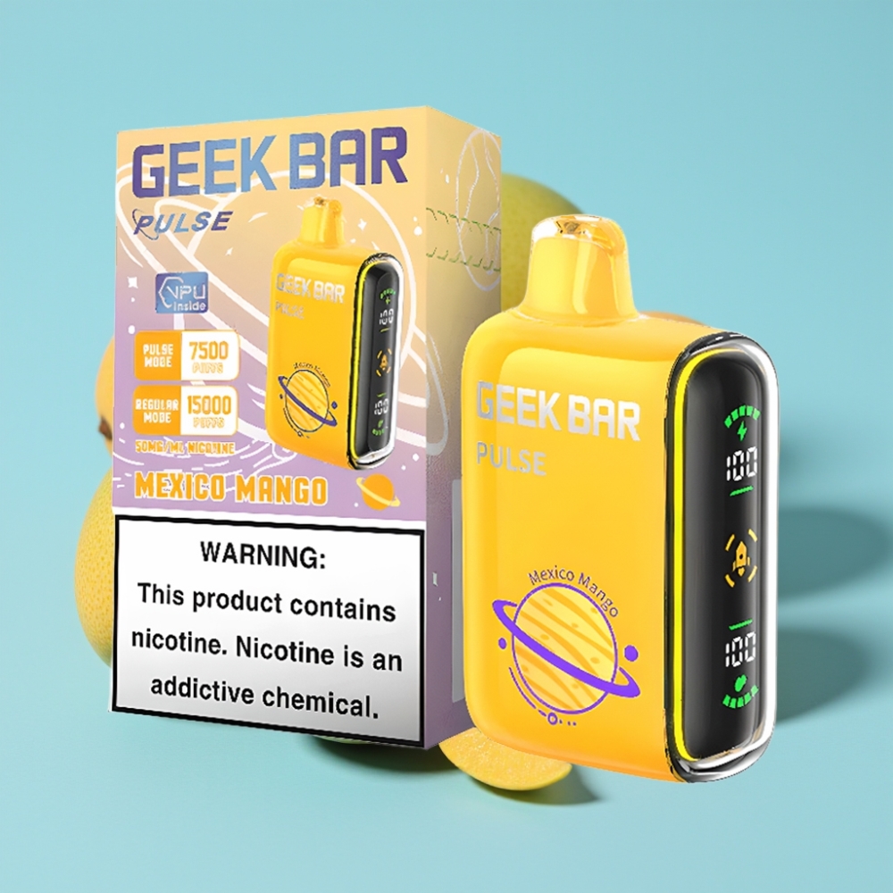Geek Bar Pulse 15000 Puffs 16ML 5% Nikotiinia USB Type-C Säädettävä Ilmanvirta