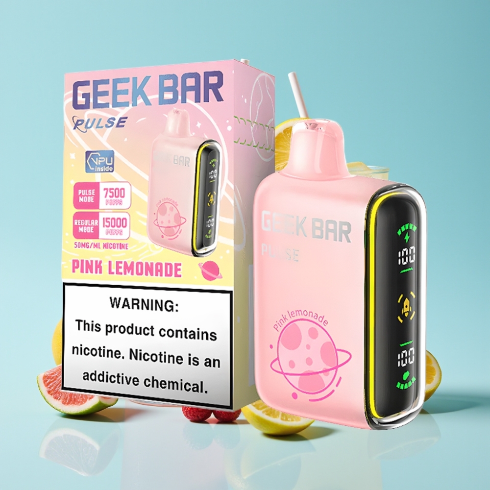 Geek Bar Pulse 15000 Puffs 16ML 5% Nikotiinia USB Type-C Säädettävä Ilmanvirta