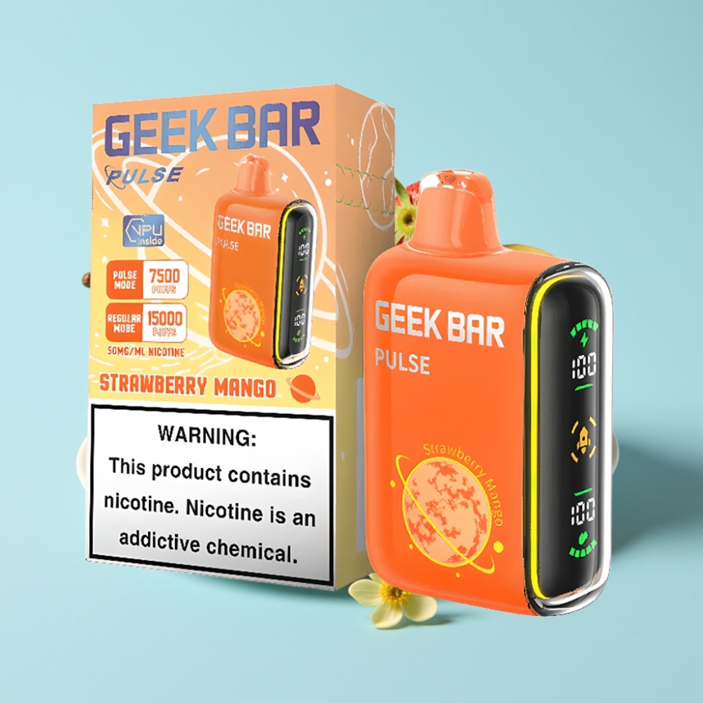 Geek Bar Pulse 15000 Puffs 16ML 5% Nikotiinia USB Type-C Säädettävä Ilmanvirta