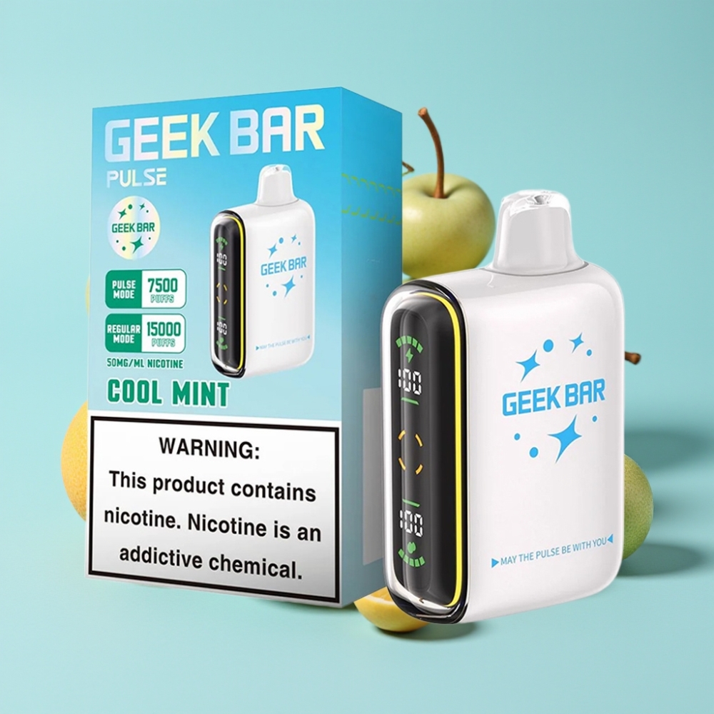 Geek Bar Pulse 15000 Puffs 16ML 5% Nikotiinia USB Type-C Säädettävä Ilmanvirta