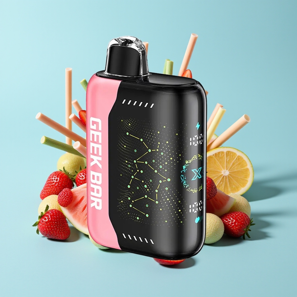 Geek Bar Pulse X 25000 Puffia USB Type-C Lataus 18mL Nestemäisaine 3D Kaareva Näyttö Dual Mesh Käämi