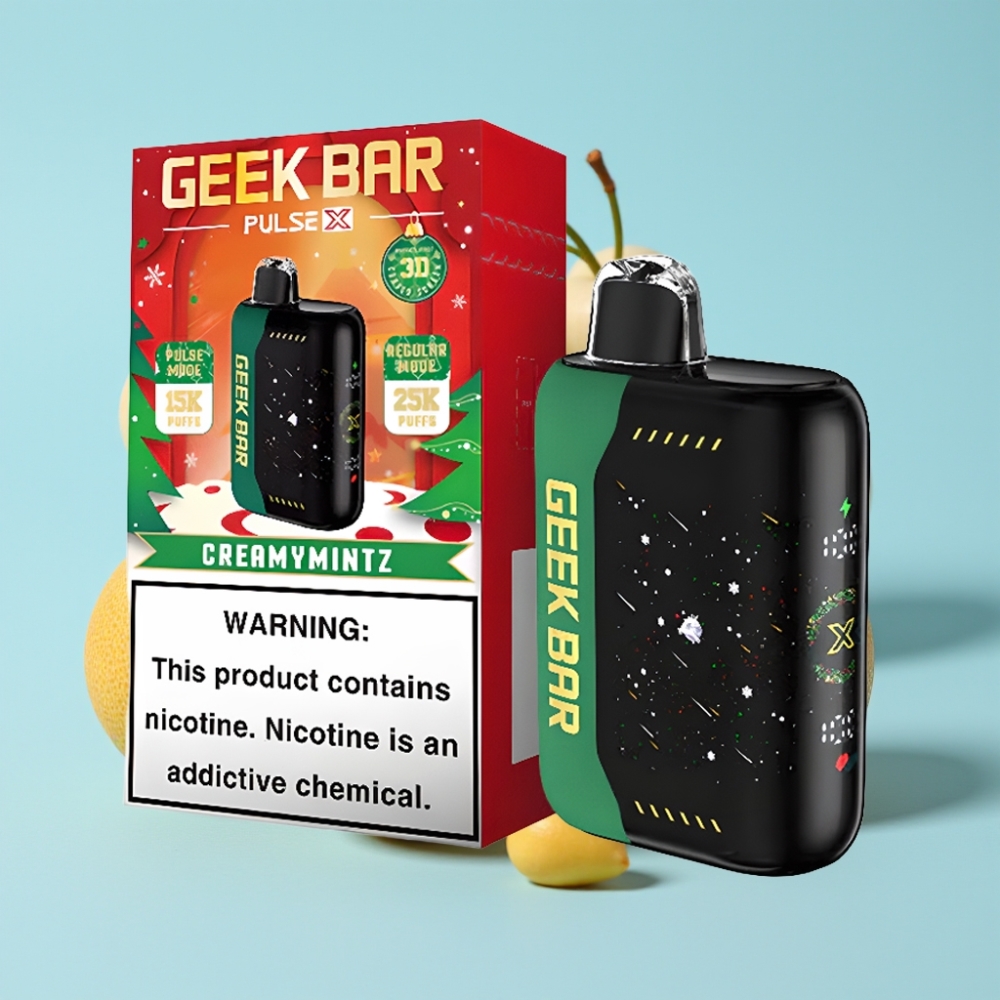 Geek Bar Pulse X 25000 Puffs 18mL Nikotiinia 0-5% 3D Näyttö Type-C Lataus Kaksois-Mesh