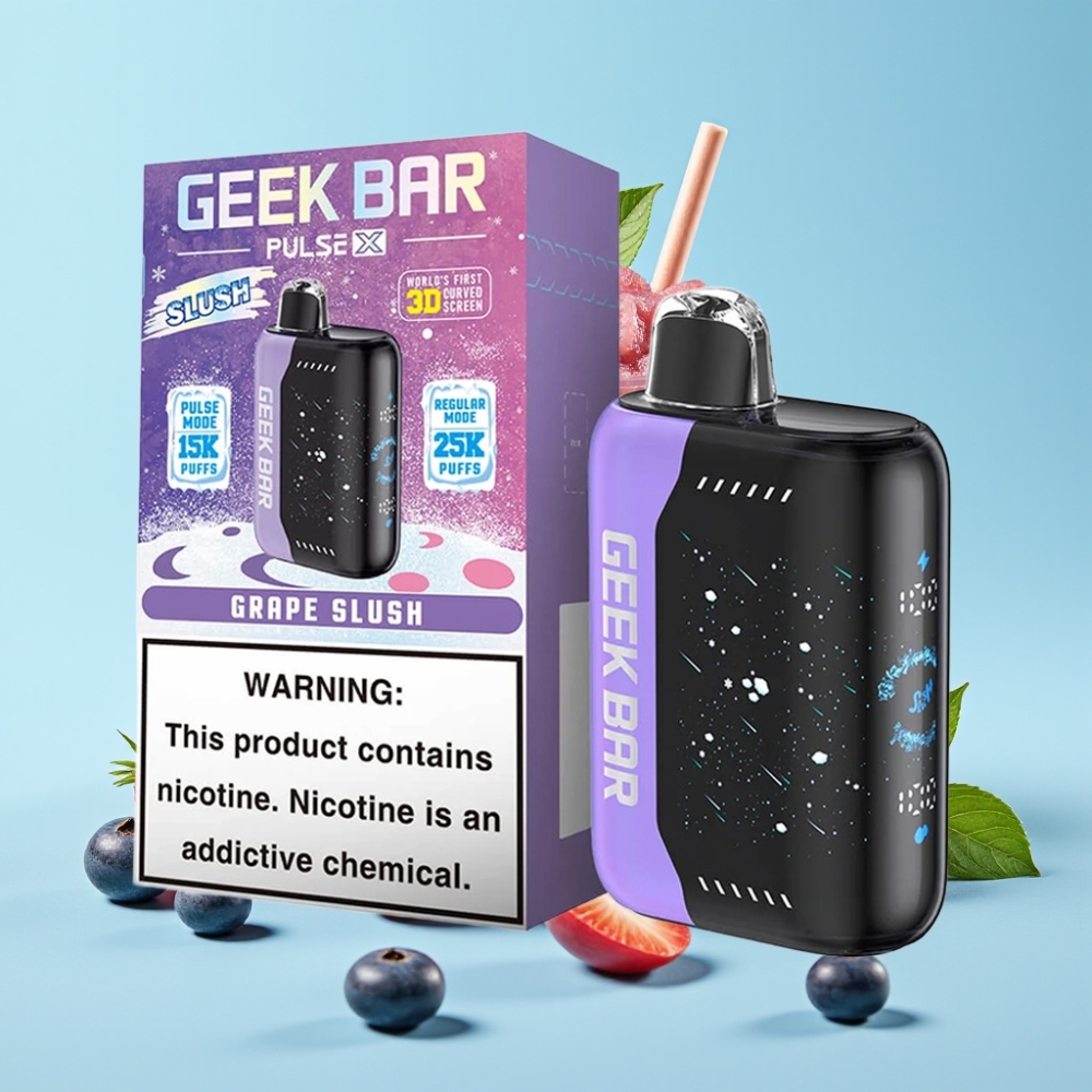 Geek Bar Pulse X 25000 Puffs Slush Edition 18mL 0-5% Nikotiinia USB Type-C Kaksoishäkkäkäämi