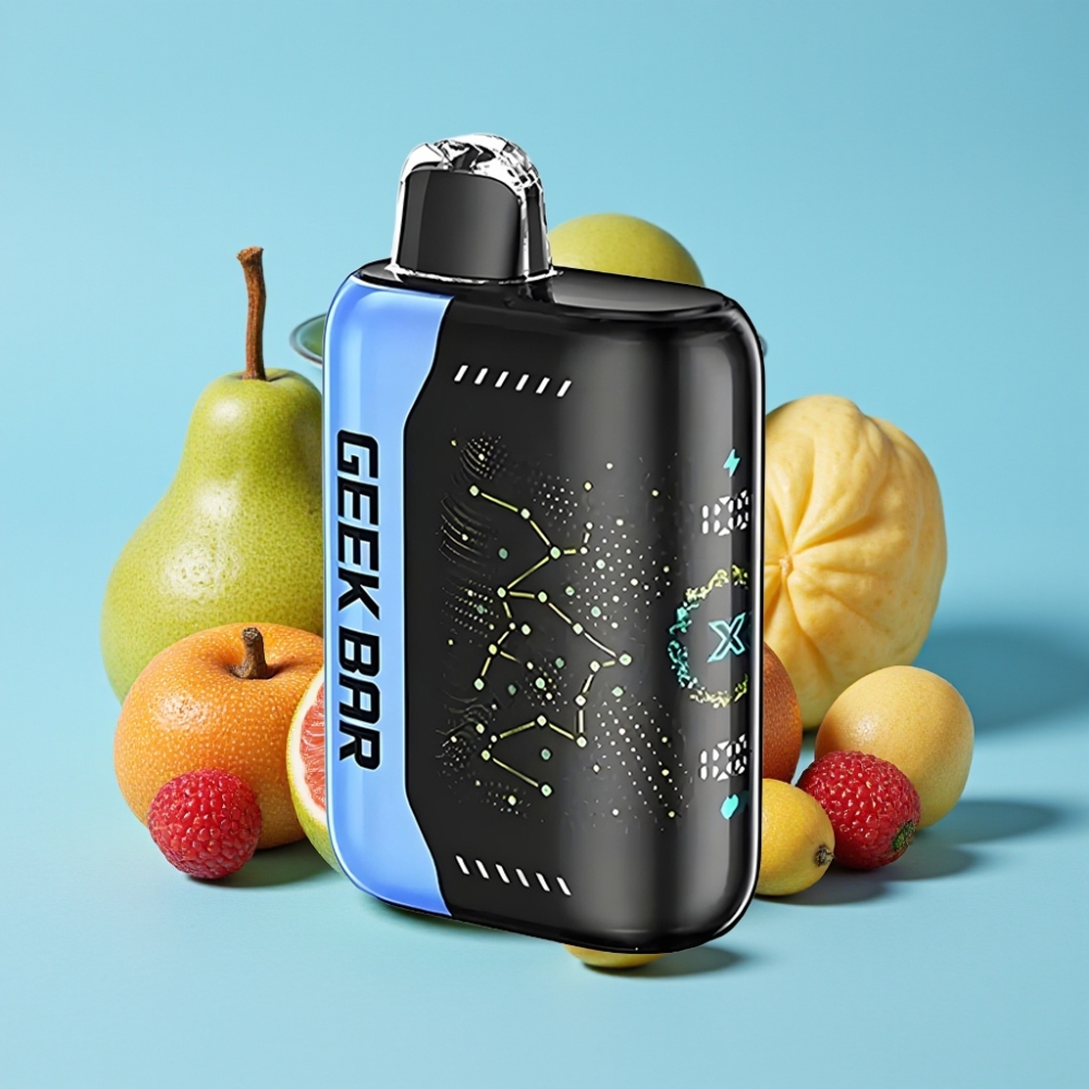 Geek Bar Pulse X 25000 Tuhlaa USB-C Lataus 3D Näyttö 18mL Nestemäki Dual Mesh Käämi Nikotiiniton