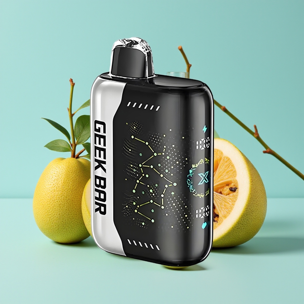 Geek Bar Pulse X 25000 Tuhlaa USB-C Lataus 3D Näyttö 18mL Nestemäki Dual Mesh Käämi Nikotiiniton
