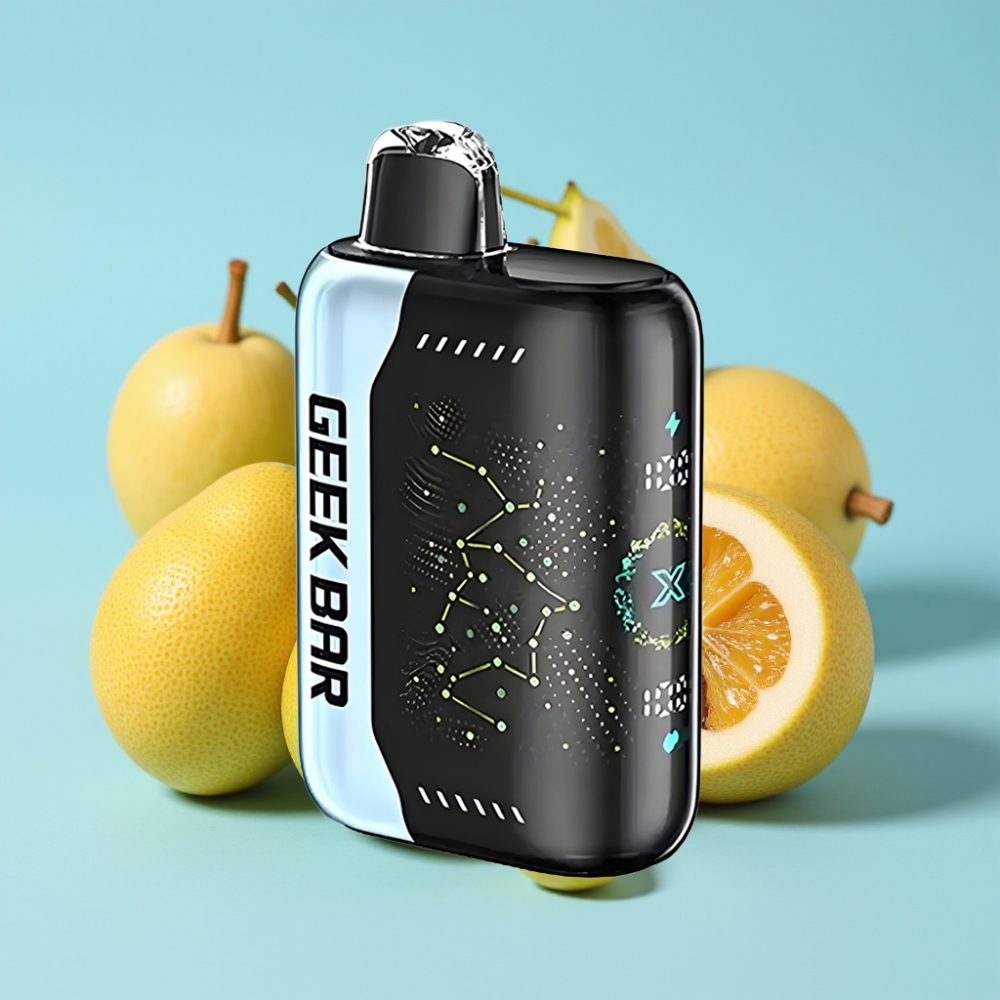 Geek Bar Pulse X 25000 Tuhlaa USB-C Lataus 3D Näyttö 18mL Nestemäki Dual Mesh Käämi Nikotiiniton