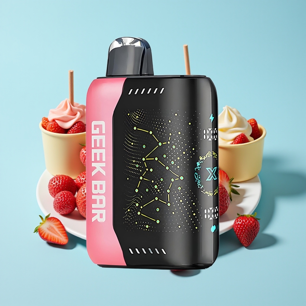 Geek Bar Pulse X 25000 Tuhlaa USB-C Lataus 3D Näyttö 18mL Nestemäki Dual Mesh Käämi Nikotiiniton