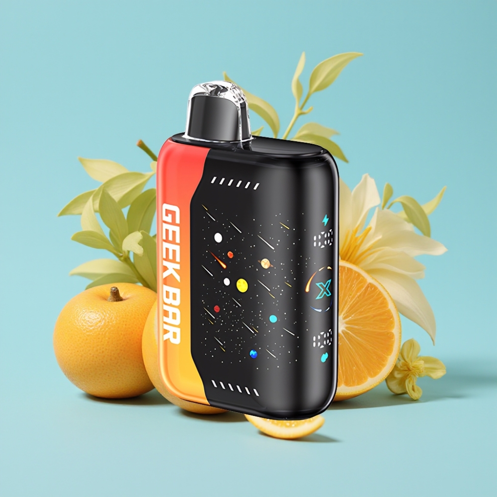 GEEK BAR Pulse X 42K Puffs Meteor Edition Appelsiinilohikäärme Dual Mesh Coil 820mAh Fast-Charging