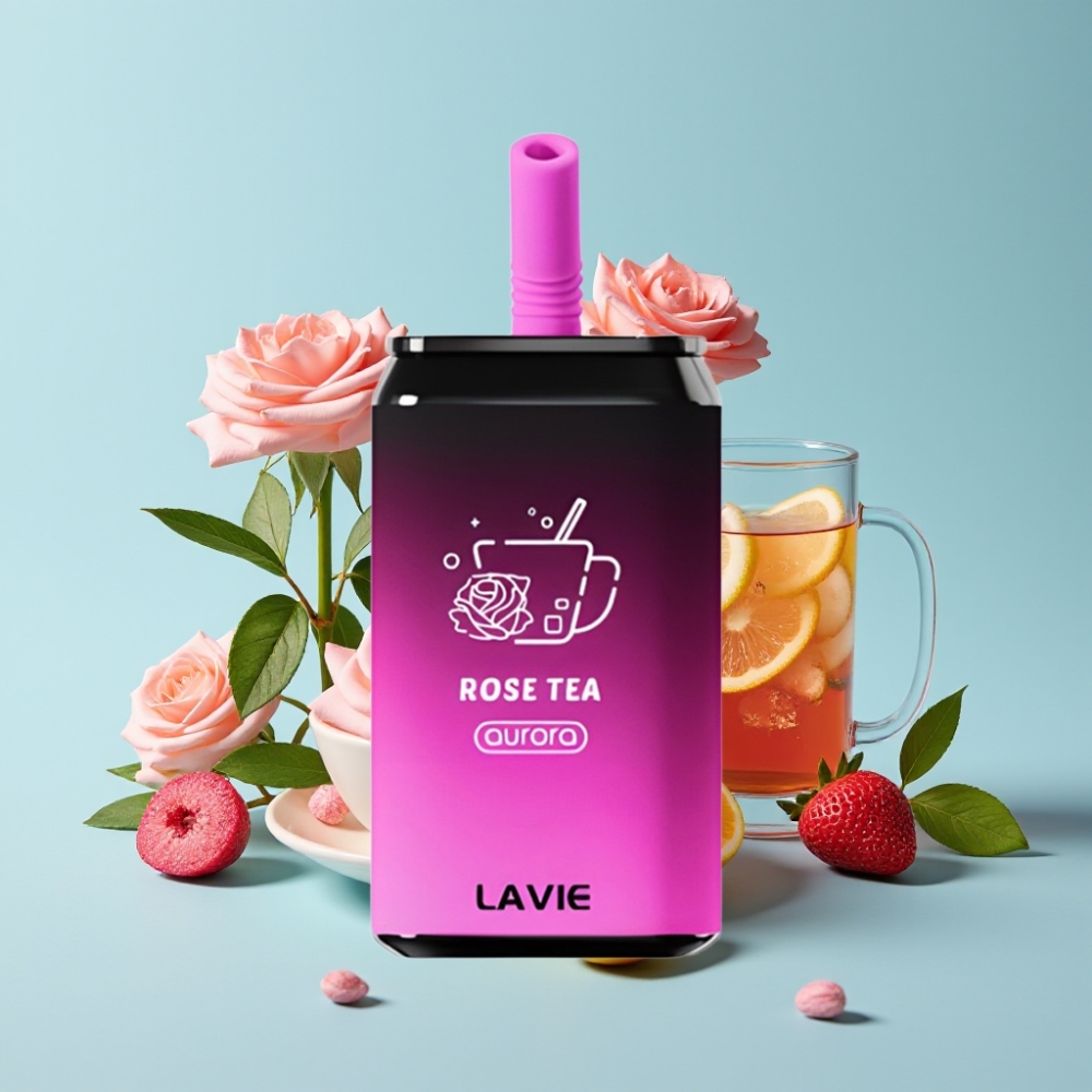 LAVIE Aurora 11000 Puffs 22ML Ruusutee Type C Ladattava