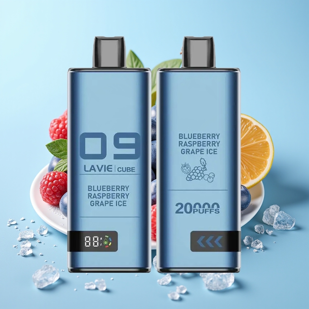 Lavie Cube 20000 Puffs 28ML 600mAh Type-C Mustikka Vadelma Viinirääsy Jää