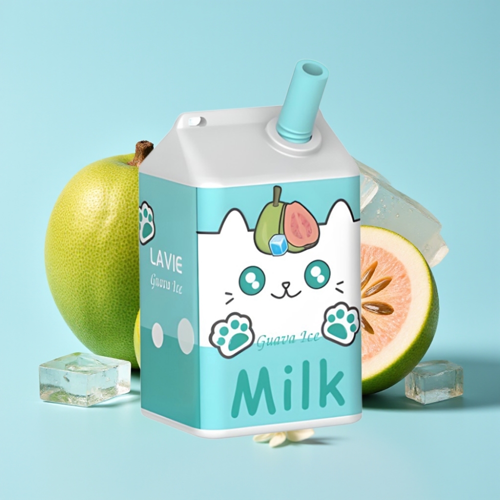 LAVIE Milk 7000 Puffs Guava Ice 16ML Tyyppi-C Ladattava 600mAh