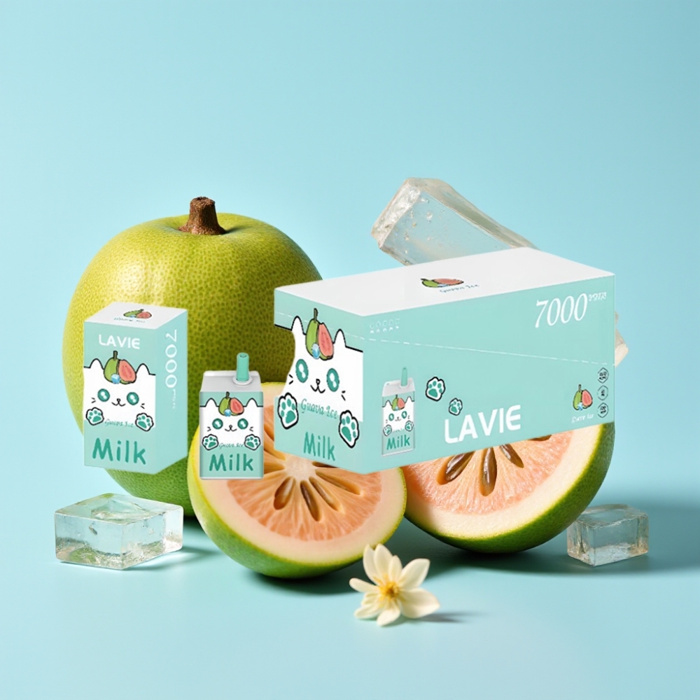 LAVIE Milk 7000 Puffs Guava Ice 16ML Tyyppi-C Ladattava 600mAh