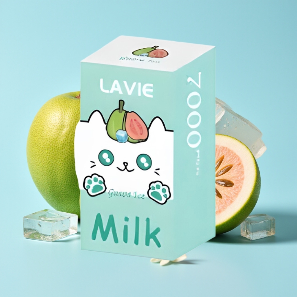 LAVIE Milk 7000 Puffs Guava Ice 16ML Tyyppi-C Ladattava 600mAh