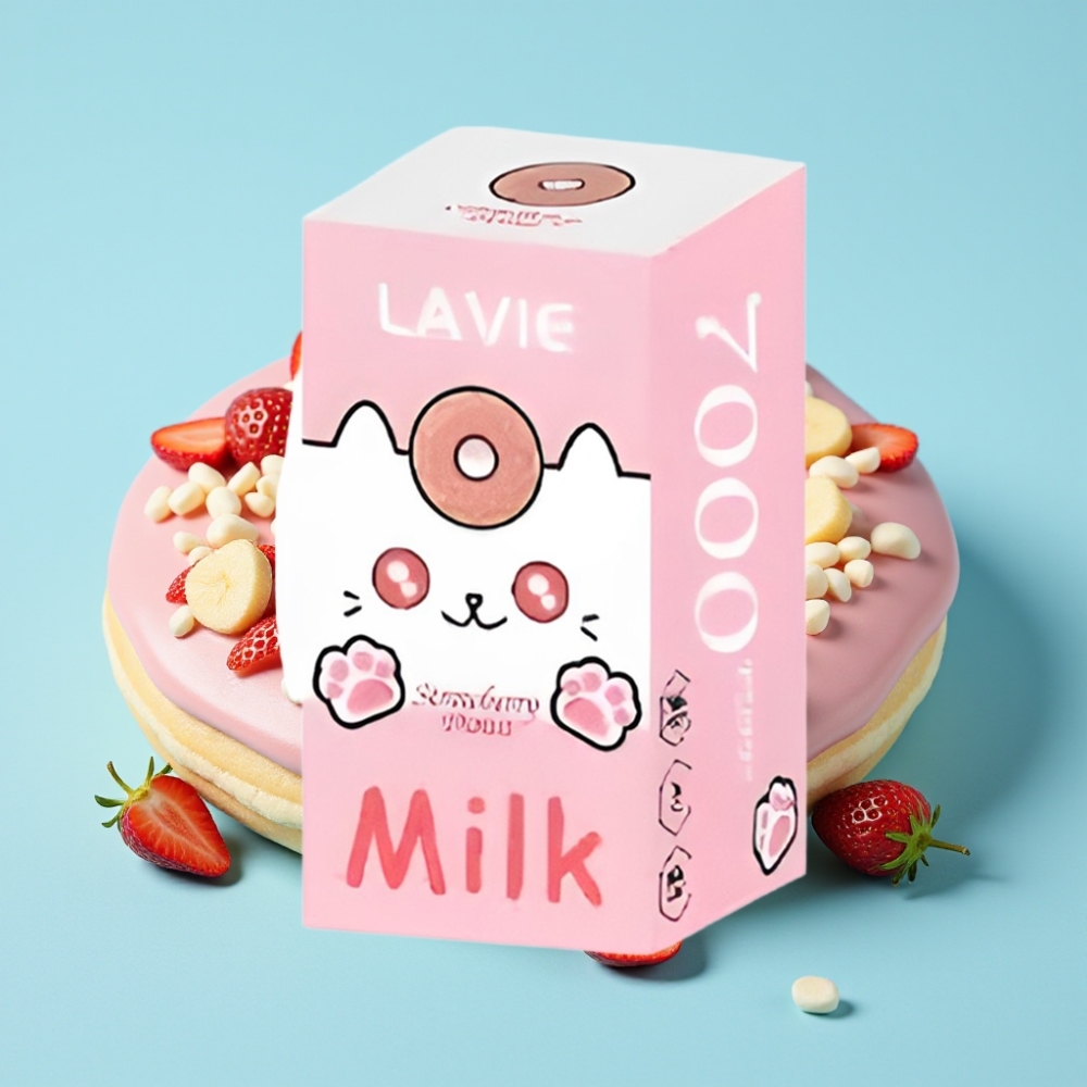 LAVIE Milk 7000 Puffs Mansikkadonitsa 16ML 600mAh Type C