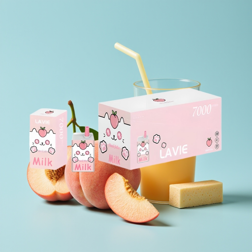 LAVIE Milk 7000 Puffs Persikkamehu 16ML Type C Ladattava