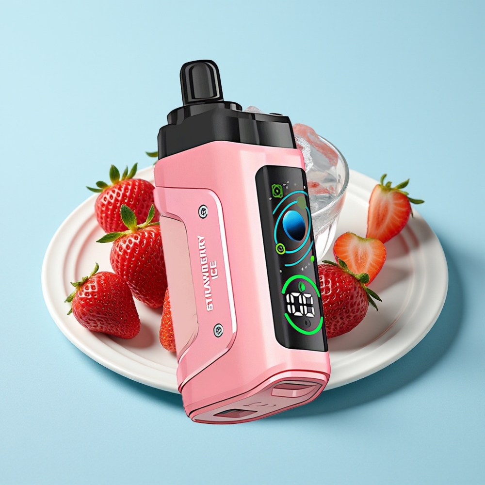 Razz Bar 45000 Puffs 1.0 Ohm Mesh Coil Type-C Ladattu Mansikkajää