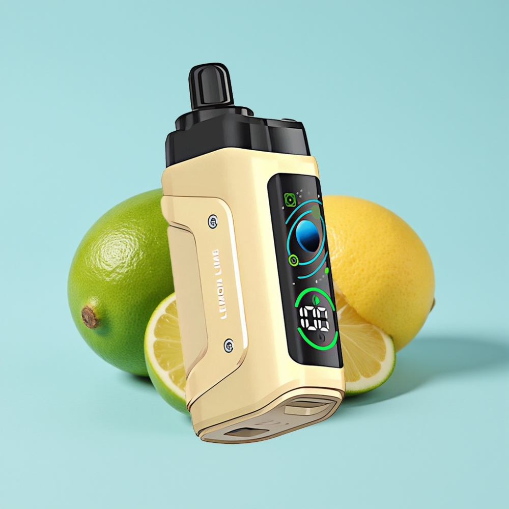 Razz Bar 45000 Puffs 1.0 Ohm Mesh Säädettävä Ilmanvirtaus Type-C Lataus Sitruuna-Lime