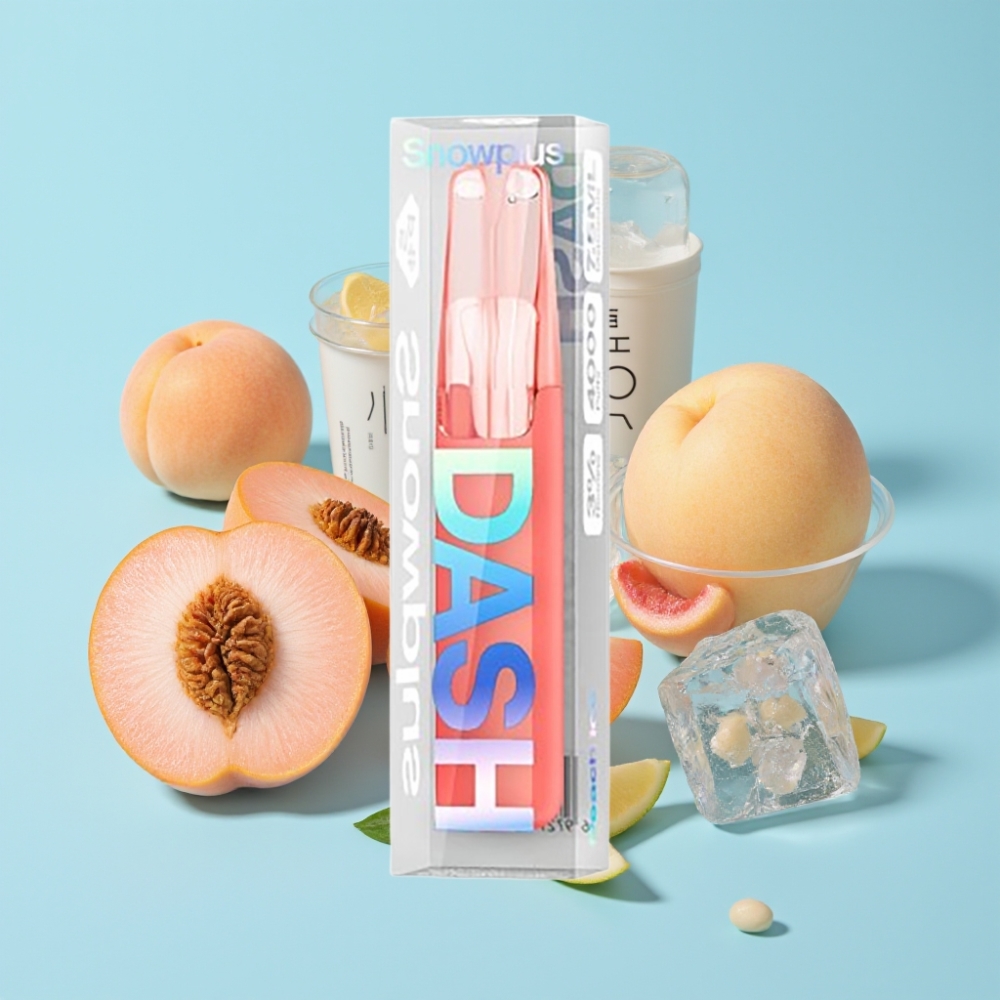 Snowplus Dash 4000 Puffs 7,5 ml Persikkajää Ceramic Atomizer 530 mAh