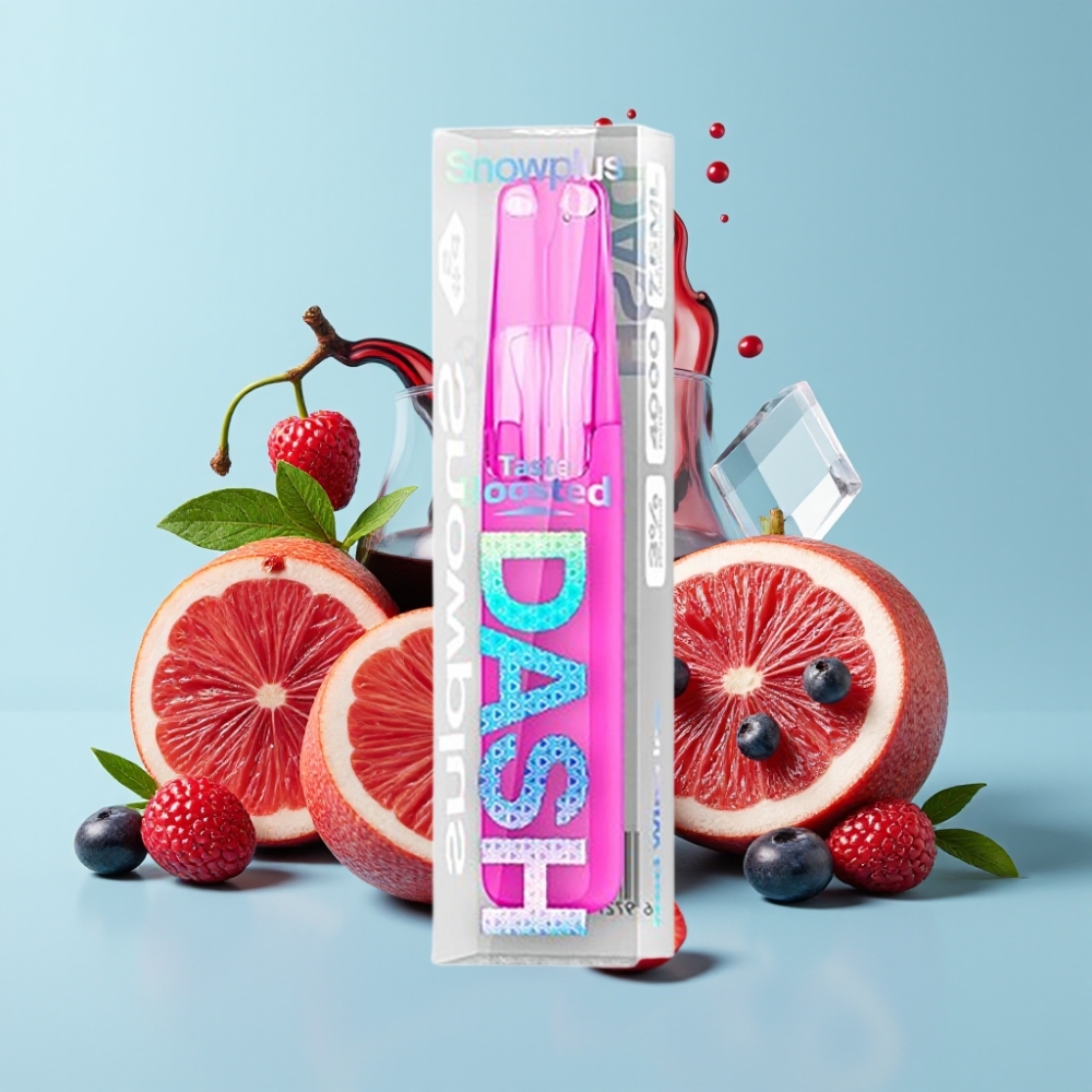 Snowplus Dash 4000 Puffs Kertakäyttölaite Punaviini Jää 530 mAh 7.5 ml Ceramic Atomizer