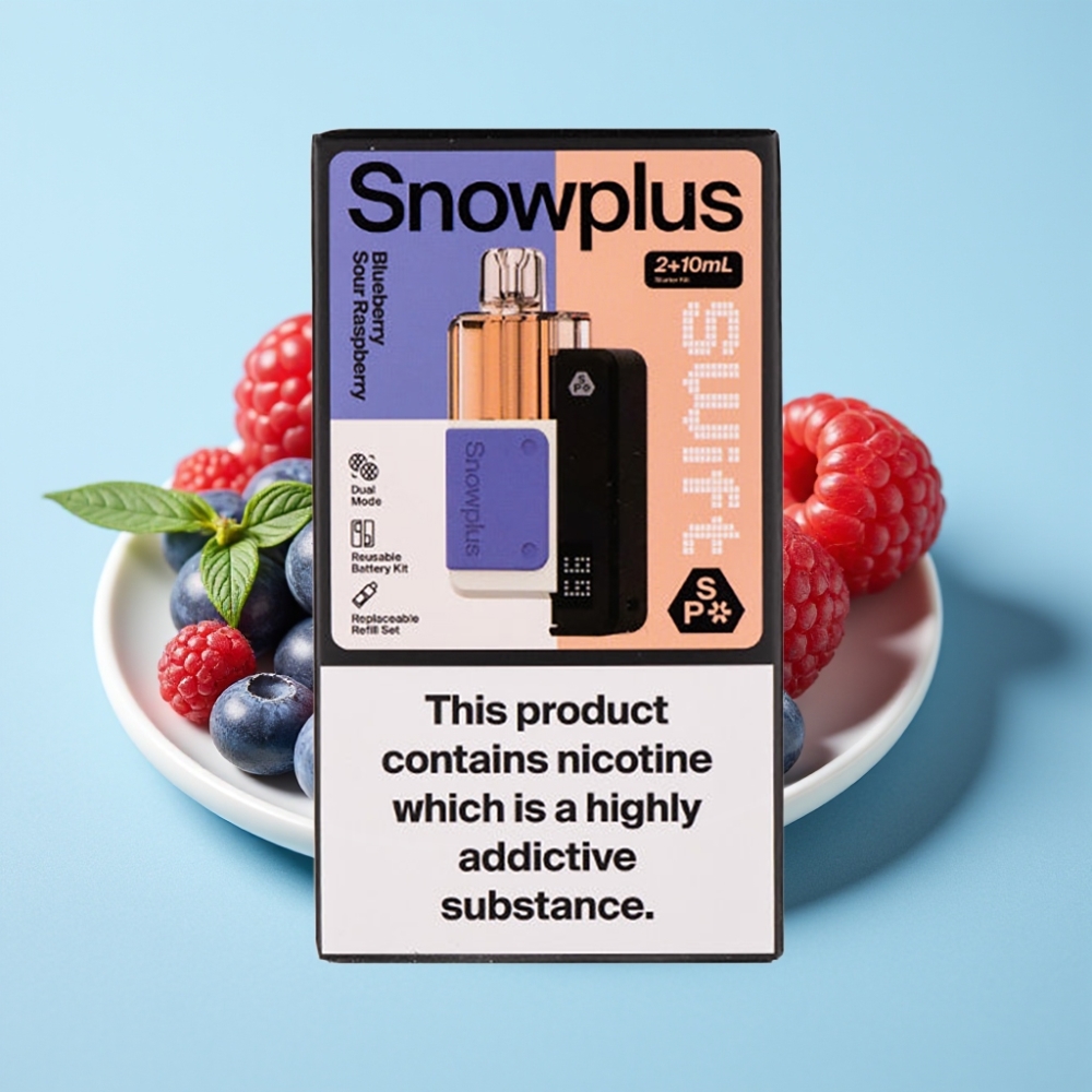 Snowplus Swift 5000 Puffs Dual Mesh 1000mAh 2+10ml 2% Mustikka-Kirsikka