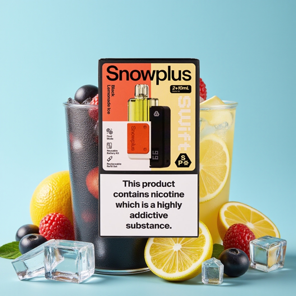 Snowplus Swift 5000 Puffs Dual Mesh Musta Limonadi Jää 1000 mAh