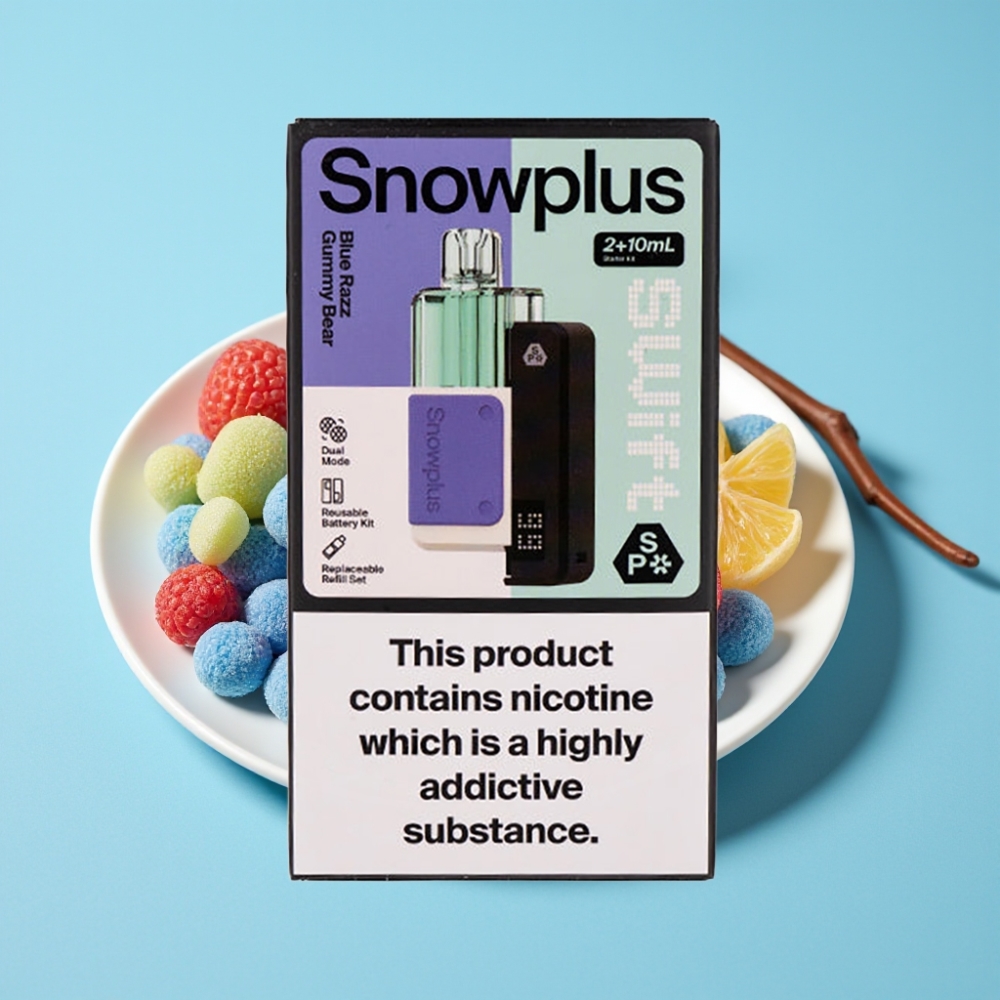 Snowplus Swift 5000 Puffs Dual Mesh Prefilled Pod Kit Sininen Viskileipäkarhu 1000 mAh