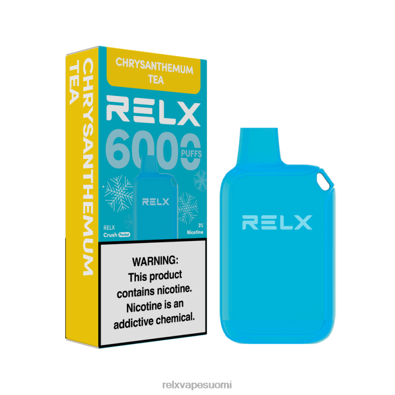 RELX Helsinki | krysanteemi tee RELX Crush Pocket 6000 jäätä R660X21