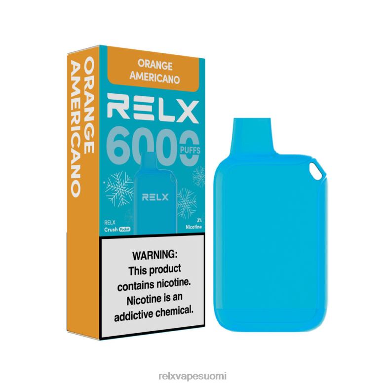 RELX Suomi | oranssi americano RELX Crush Pocket 6000 jäätä R660X15