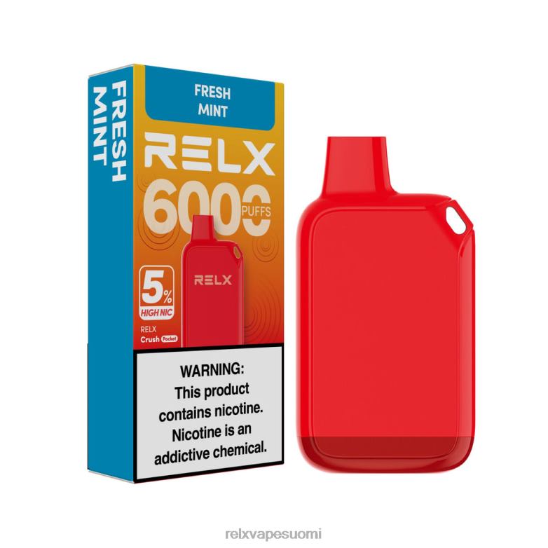 RELX Suomi | tuoretta minttua RELX Crush Pocket 6000 5% korkea nic R660X29