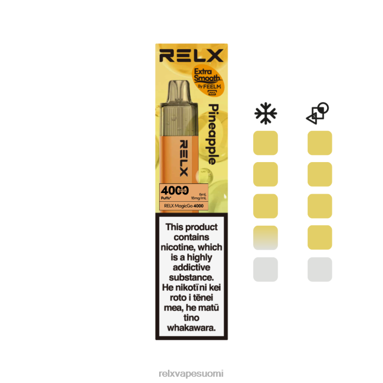 RELX Suomi | ananas RELX MagicGo 4000 kertakäyttöinen vape R660X1