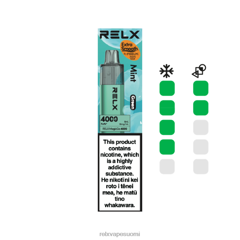RELX Vape Flavours | minttu (vihreä) RELX MagicGo 4000 kertakäyttöinen vape R660X4