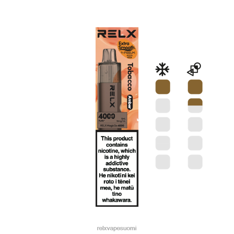 RELX Vape Refill | tupakka (meripihka) RELX MagicGo 4000 kertakäyttöinen vape R660X5