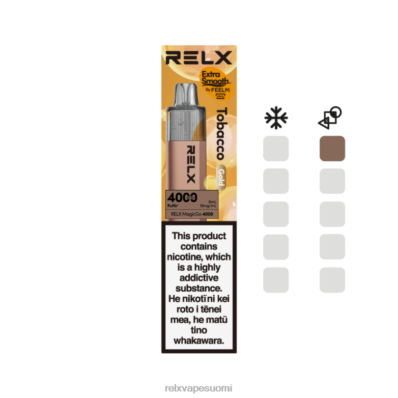 RELX Vape Suomi | tupakka (kulta) RELX MagicGo 4000 kertakäyttöinen vape R660X2