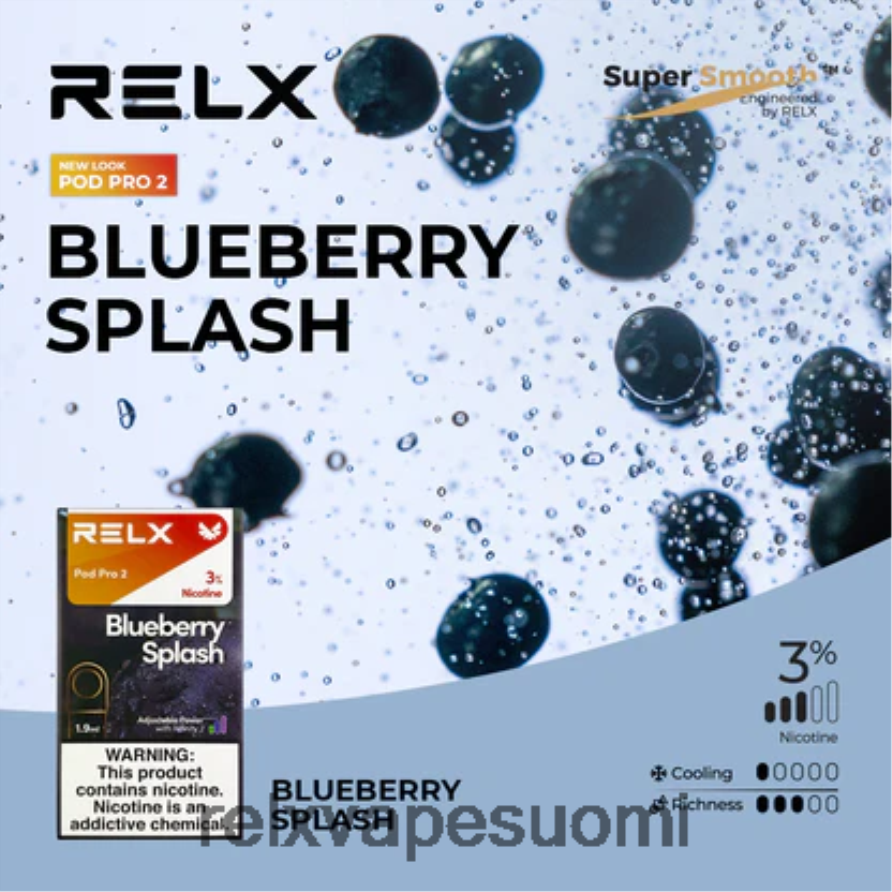 RELX E Juice | RELX pod pro 2-3 paloa mustikka RJDF8F90
