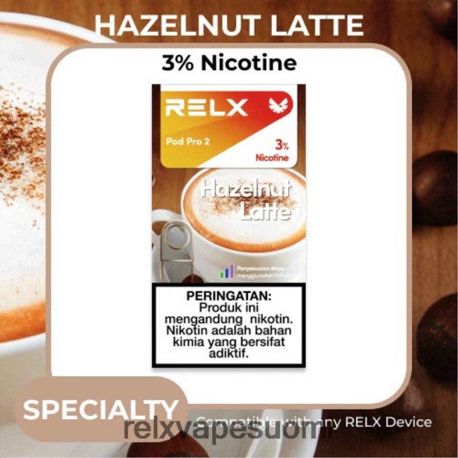 hasselpähkinä latte kahvia